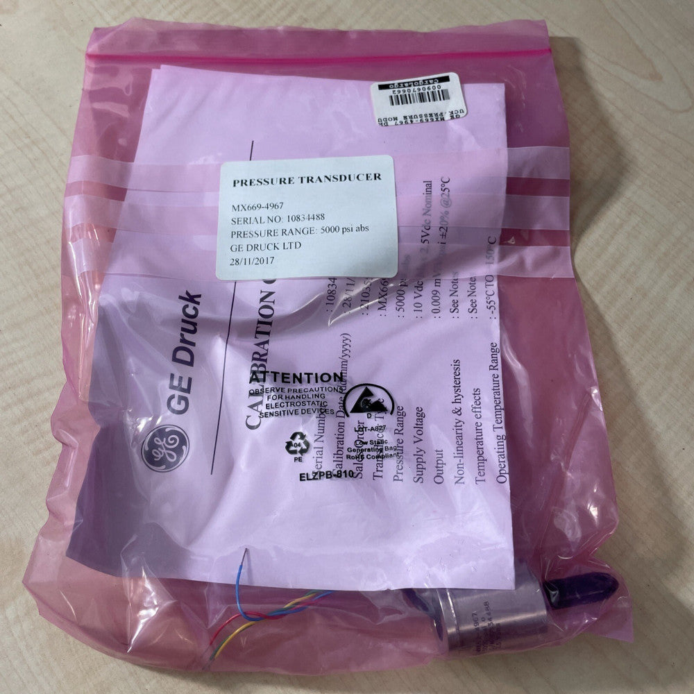 GE Druck MX669-4967 Transducer | Pressure Range 5000 PSI