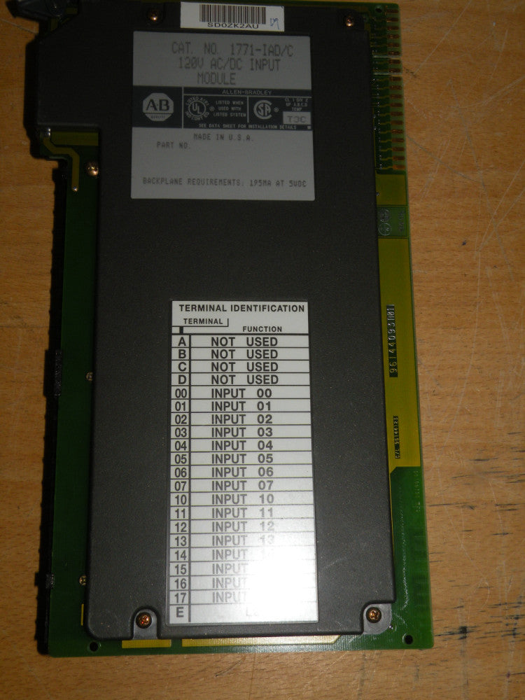 Allen Bradley, 1771 IAD/C 120 V AC/DC Input Module