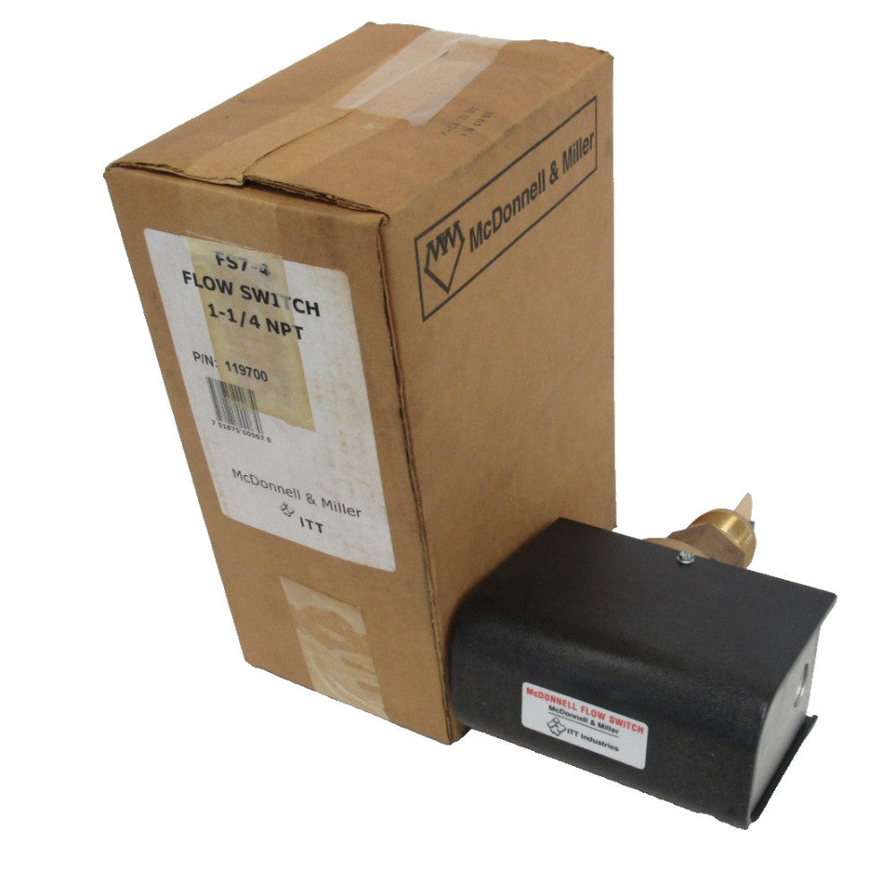 NEW MCDONNELL & MILLER FS7-4 FLOW SWITCH FS74 1-1/4"