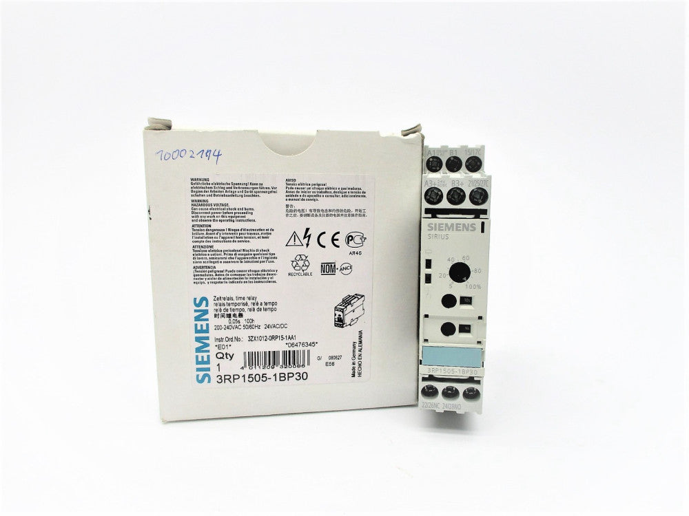SIEMENS 3RP1505-1BP30 200-240VAC 0.05S-100H NSMP