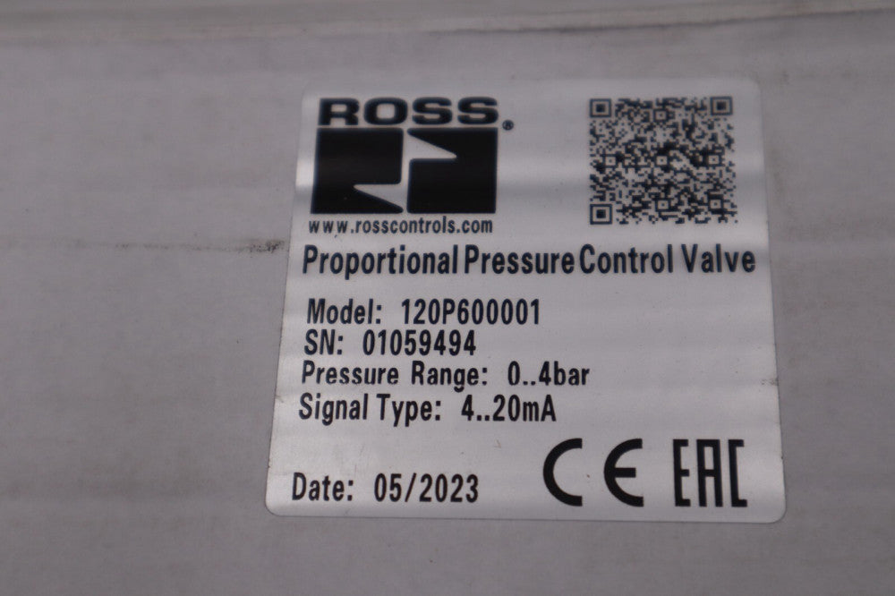 NEW IN BOX ROSS CONTROLS 120P600001 / 120P600001 PROPORTIONAL VALVE STOCK H319