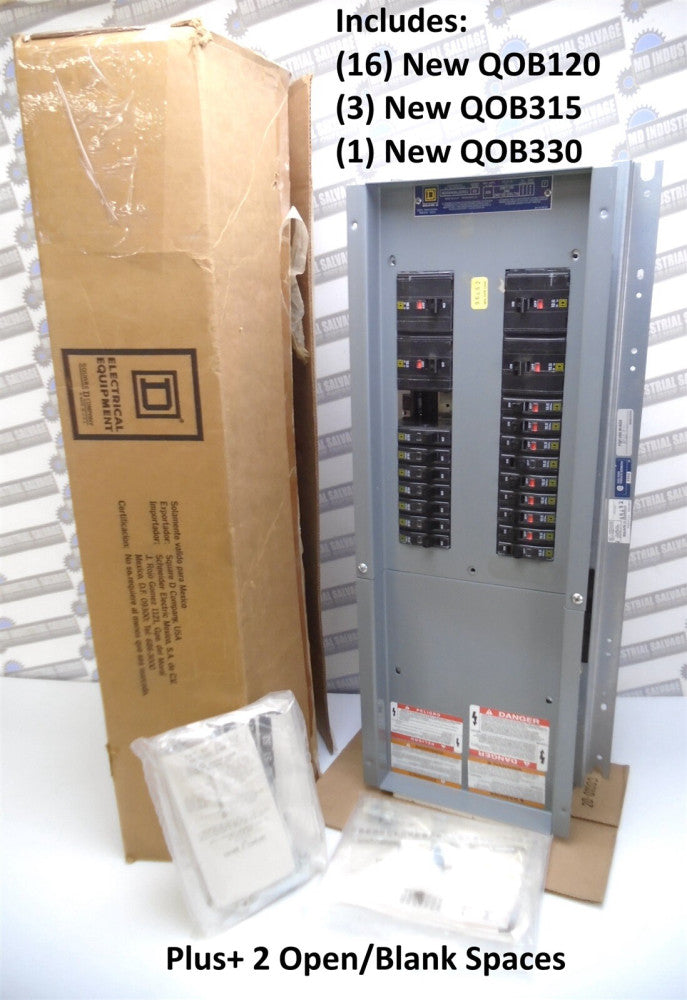 SQUARE D - NQOD430L225CU - 225A - INTERIOR PANELBOARD -w/ NEW QOB Breakers