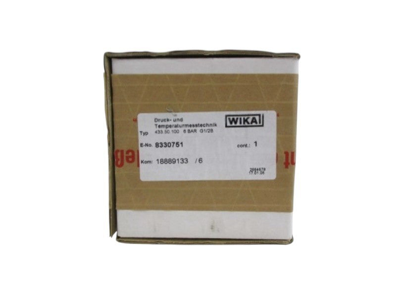 WIKA 433.50.100 6BAR G1/2B PRESSURE GAUGE NSMP