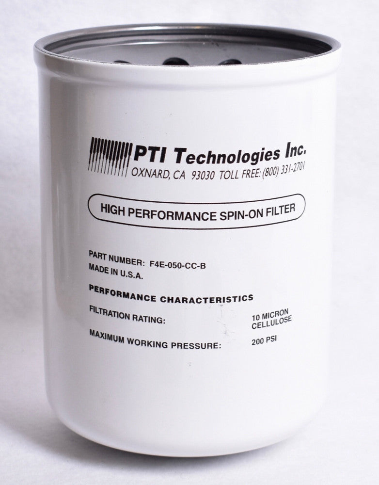 PTI Technologies High Performance Spin On Oil Filter F4E-050-CC-B
