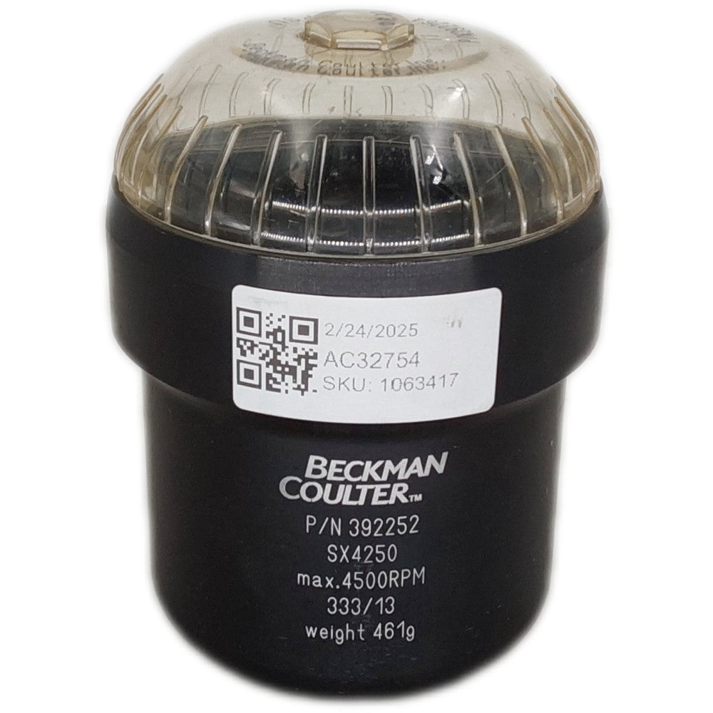 Beckman Coulter 4500RPM 461g Centrifuge Bucket W/lid 392252