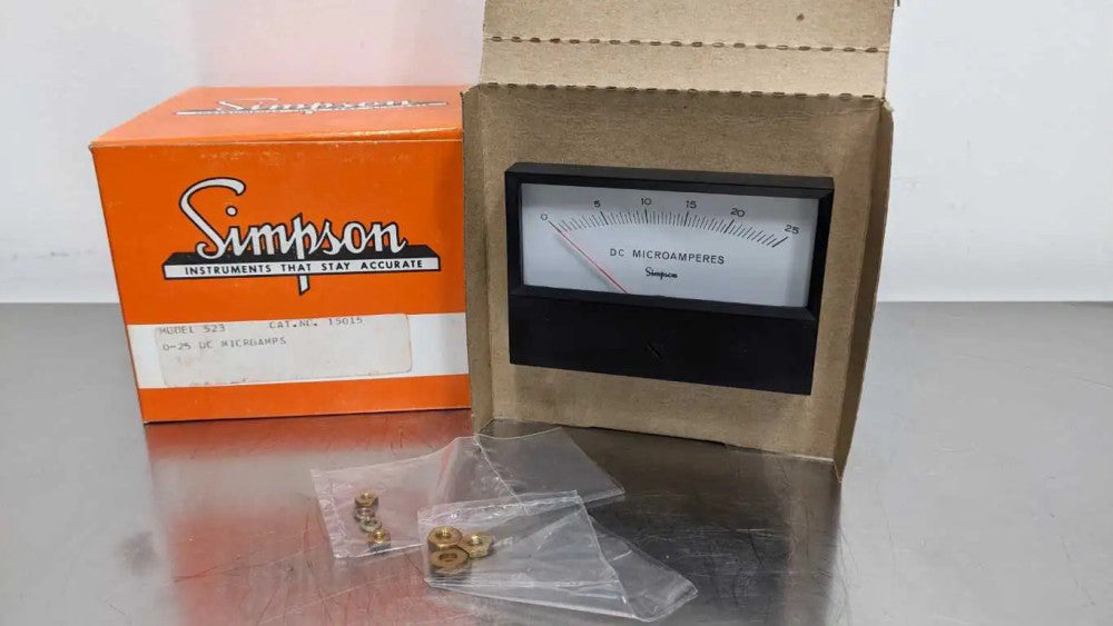 Simpson 523 Panel Meter 0-25 DC Microamps Cat No 15015