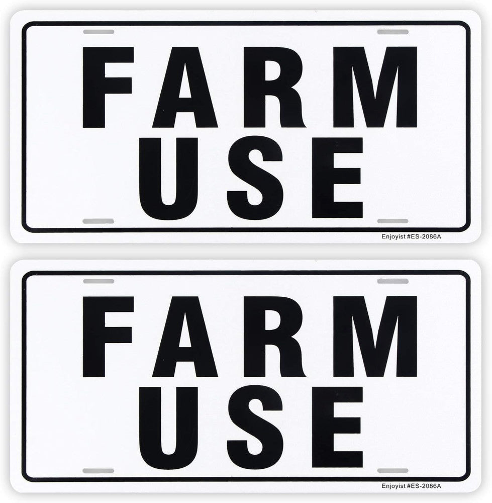 2-Pack Farm Use Id Tag Sign,12"X 6" .04" Aluminum Reflective Sign Rust Free