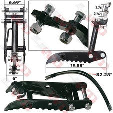20'' Lenghth Hydraulic Thumb Clip For Mini Excavators Small Digger Attachment