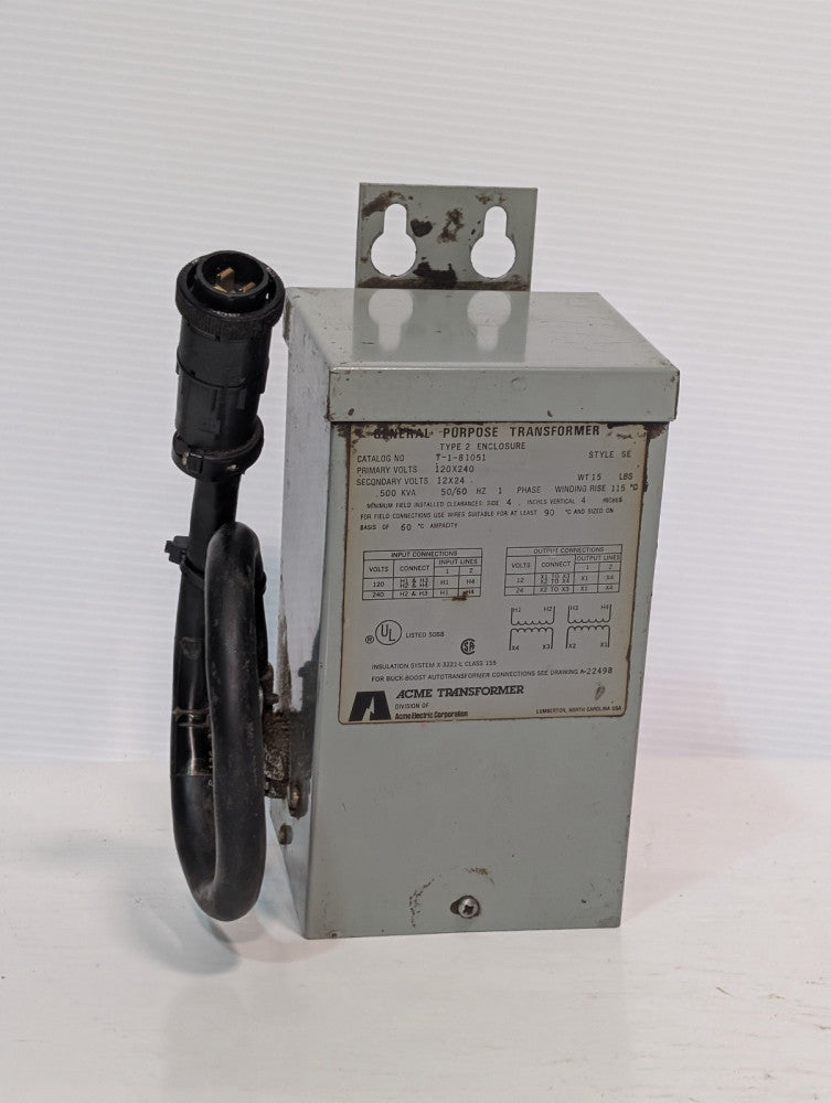 Acme Transformer T-1-81051 General Purpose Buck Boost Transformer 120/240VAC