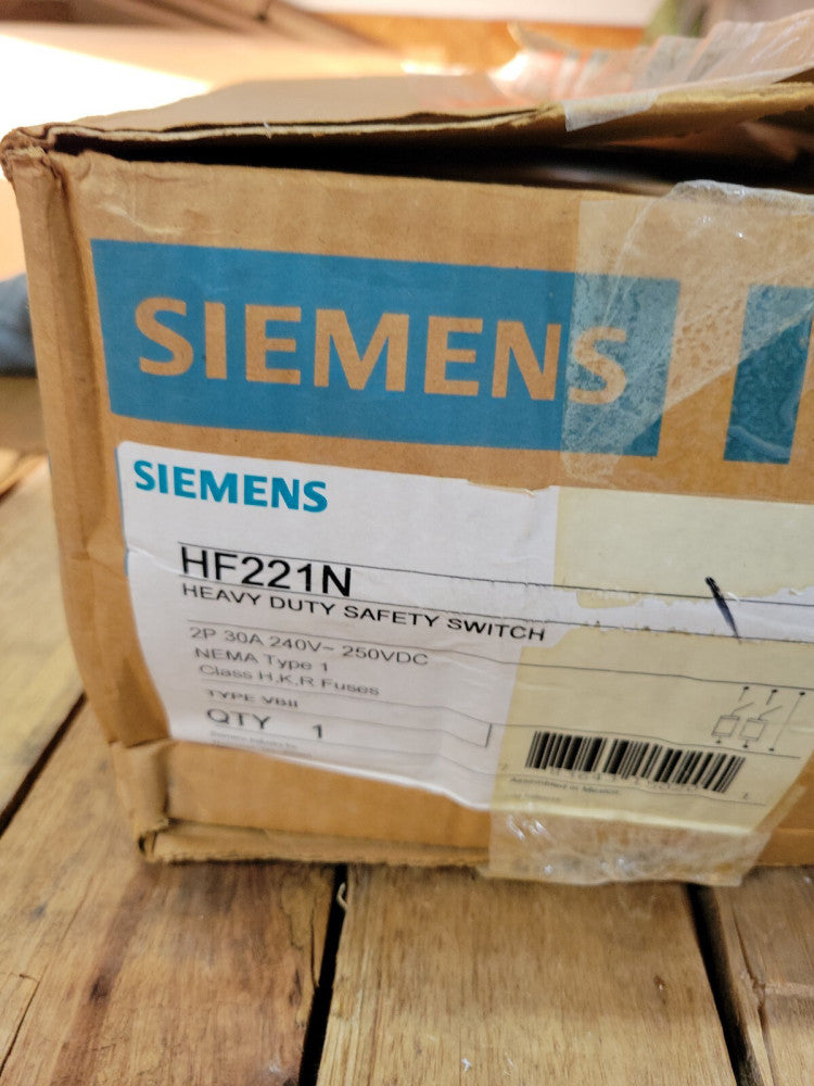 Siemens HF221N Heavy Duty Safety Switch 2P 30A 240V NO NUTRAL