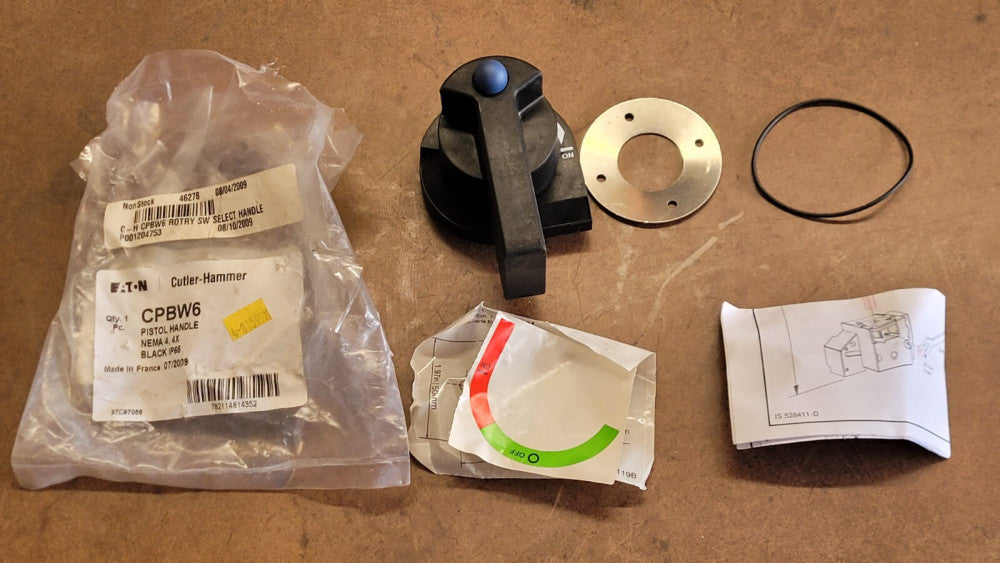 Eaton CPBW6 Rotary Disconnect Handle NEMA 4 4X Black IP65