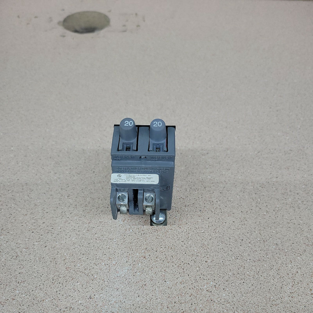 Connecticut Electric UBIP-2020 UBI P 20A Circuit Breaker Two Single Poles