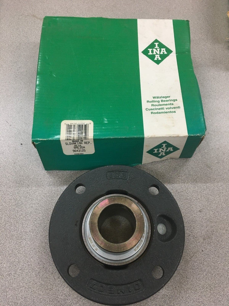 NEW IN BOX INA 4-BOLT SPHERICAL FLANGE BEARING RME35N