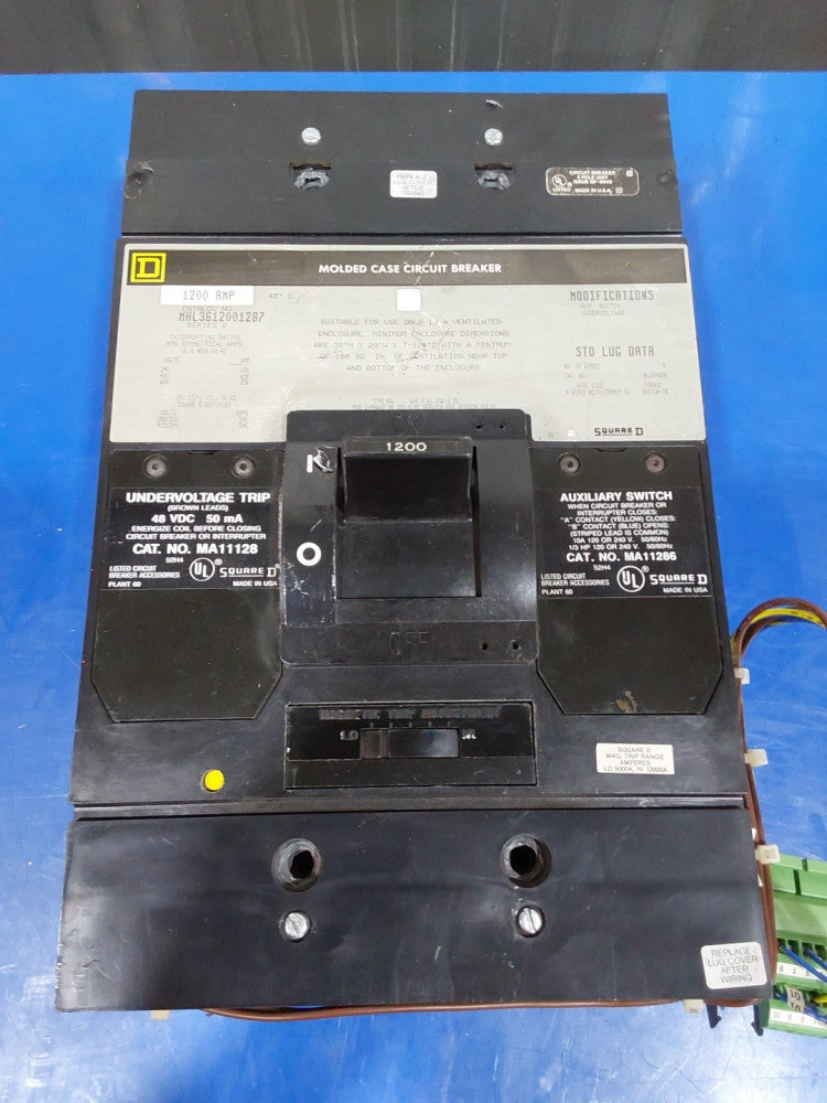 Square D MHL3612001287 Molded Case Circuit Breaker ~1200 Amp