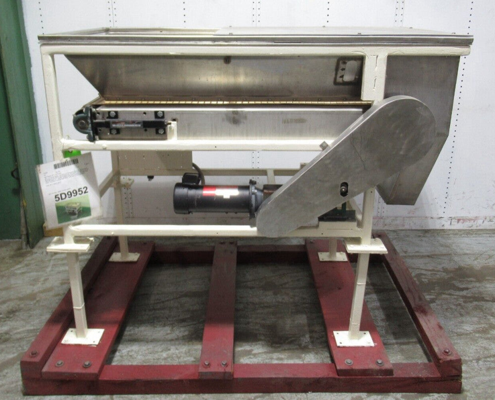 48" x 24" Belt Feeder with Stainless Steel Discharge Funnel