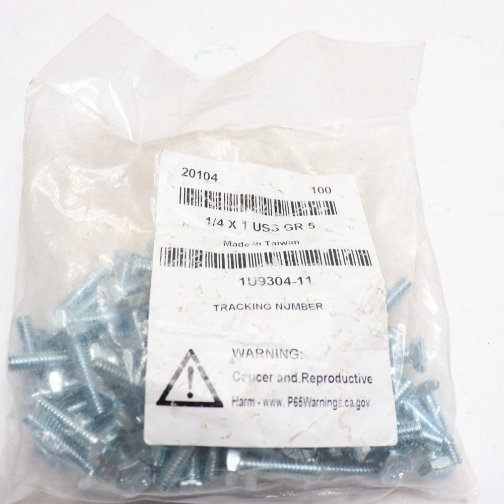 (100-Pk) Screws Grade 5 UUS 1/4" X 1" 20104