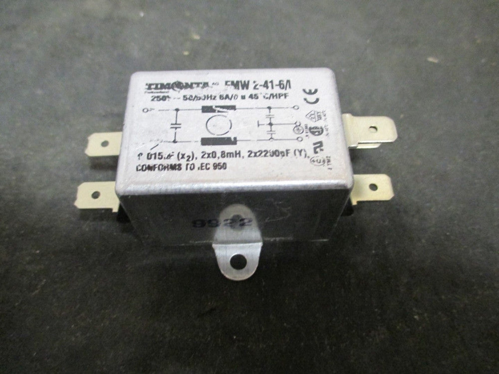 NEW Timonta FMW 2-41-6/I Suppression Line Filter, 250V 6A, IEC Rated