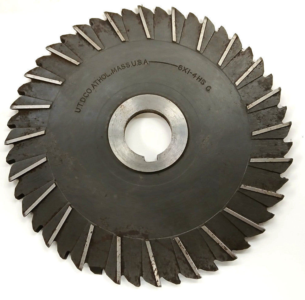 U.T.D HIGH SPEED STEEL STAGGERED TOOTH MILLING CUTTER 6 X 1-4 48 TEETH