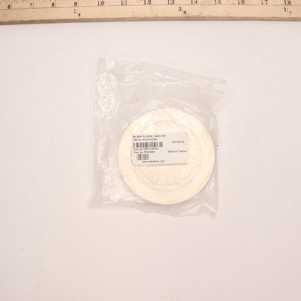Idealvac Blank Flange Claw Clamp Type Flange Stainless Steel Size 63 P101681