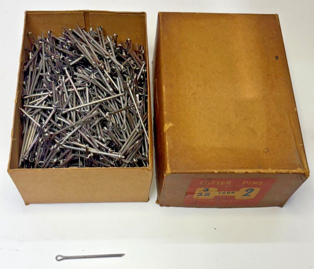 EXTENDED PRONG COTTER PINS DIAMETER 3/32" LENGTHS 2" LOT OF APPROX. 500