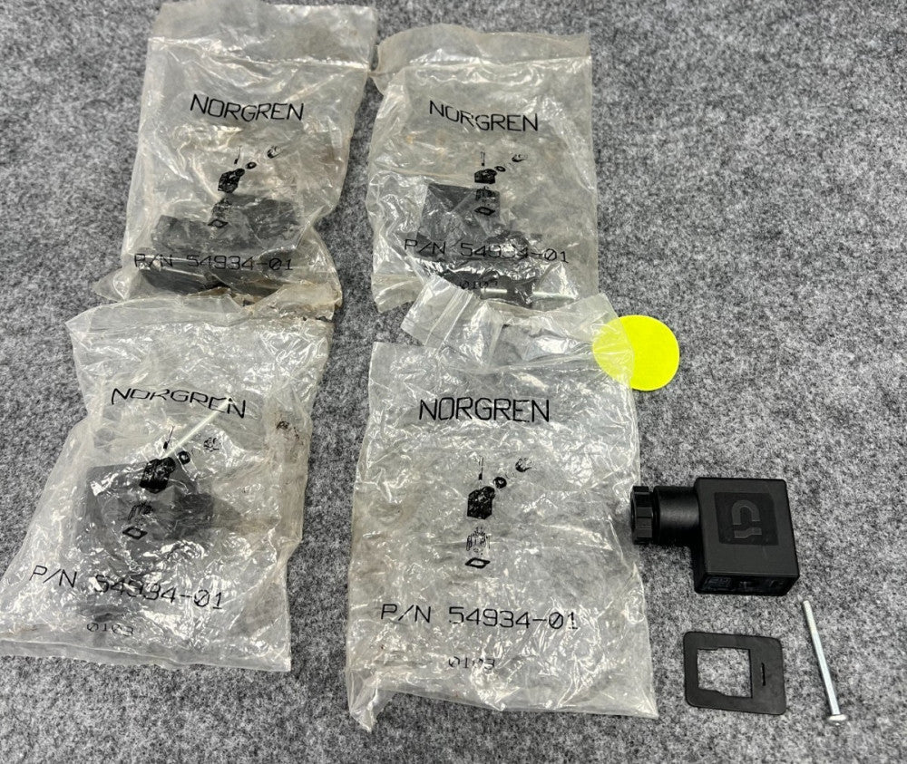 NORGREN 54934-1 CABLE GRIP CONNECTOR SERIES 54 22MM NUGGET 200 VALVES LOT OF 4