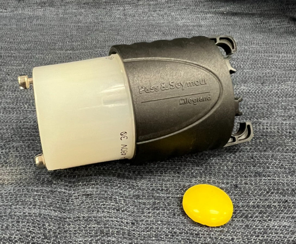 P & S L1630C TURNLOK CONNECTOR 30A 3P 480V 4-WAY OAL 3-7/8"