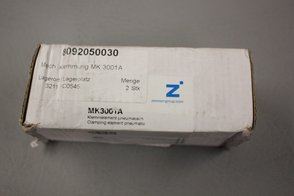 NEW ZIMMER MK3001A 8092050030 PNEUMATIC CLAMPING ELEMENT