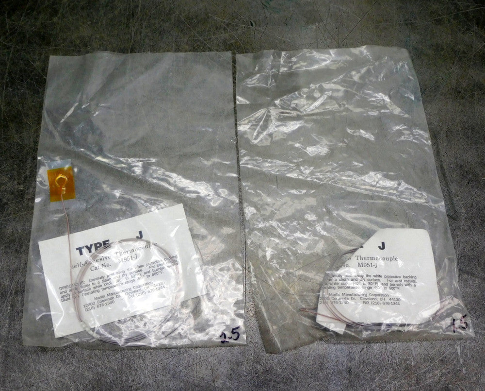 Marlin M951-J Self-Adhesive Thermocouple Lot of Two (2)
