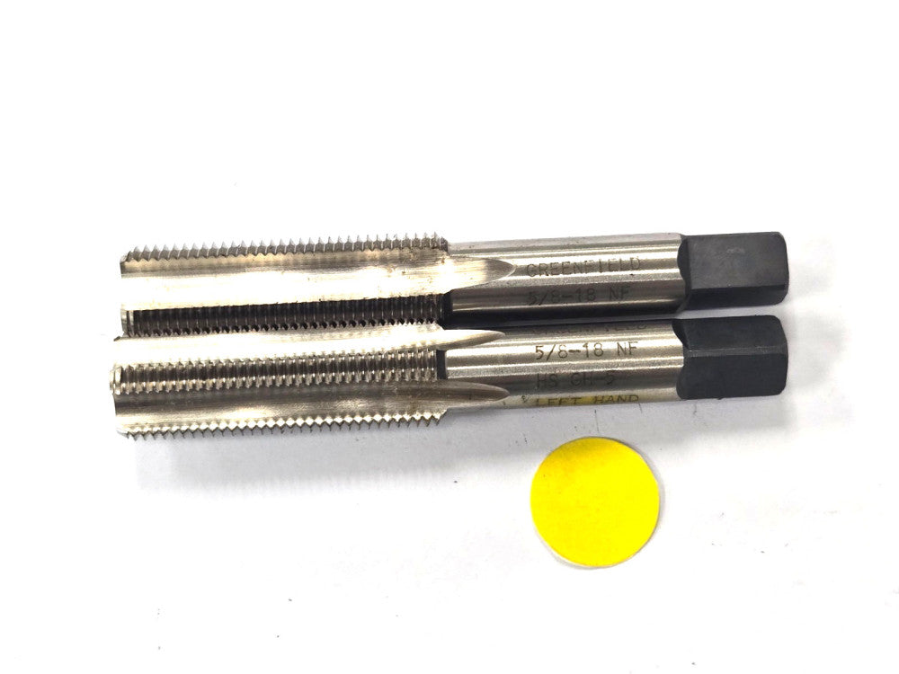 GREENFIELD CUTTING TAP W/ PLUG CHAMFER #5/8-18 NF HS GH-5 LEFT HAND