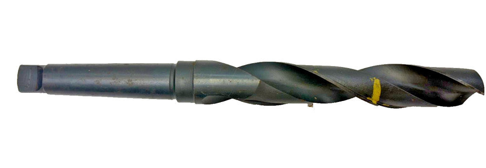 #3 MORSE TAPER SHANK DRILL BIT, SPIRAL 2 FLUTE, OAL 11-3/4"