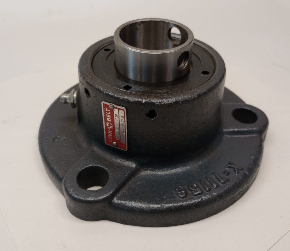Link-Belt F-424 Used Flanged Mounted Roller Bearing 3-bolt 1-1/2(1.50)bore 28321