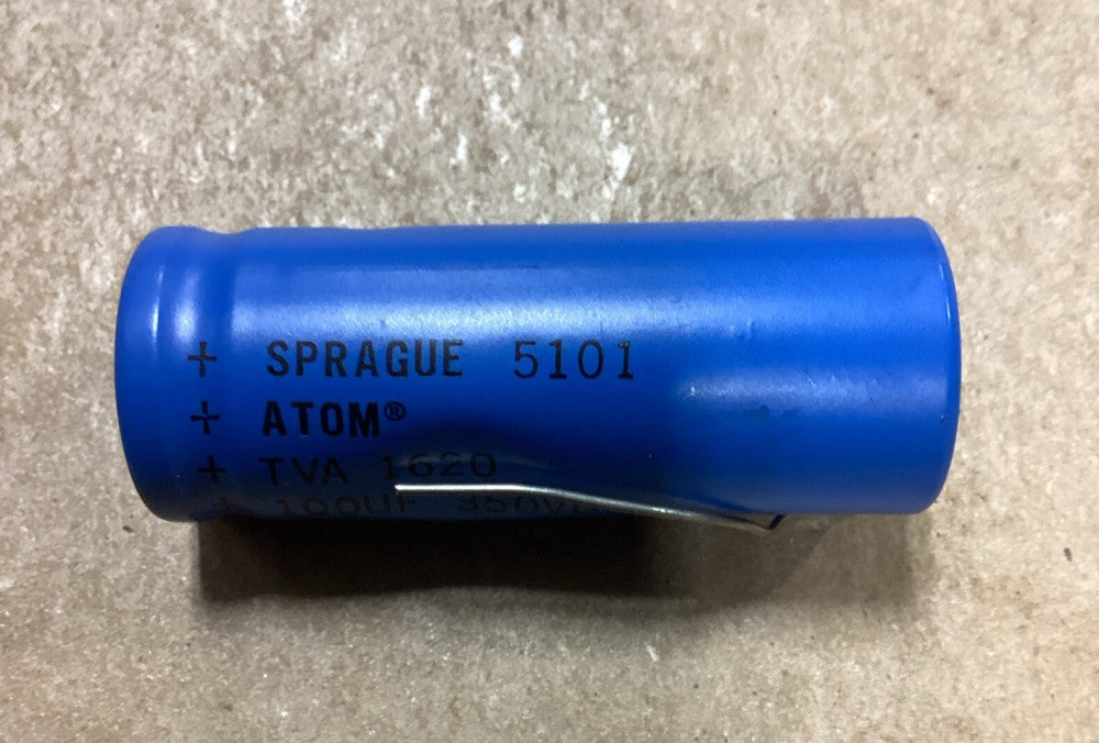 SPRAGUE 5101 ATOM TVA-1620 CAPACITOR 100UF 350VDC 85C 9004L B2