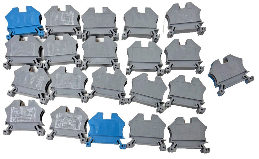 KEMA TERMINAL BLOCK LOT OF 42 EURO 4 21 SETS OF 2 SCREWED TOGETHER