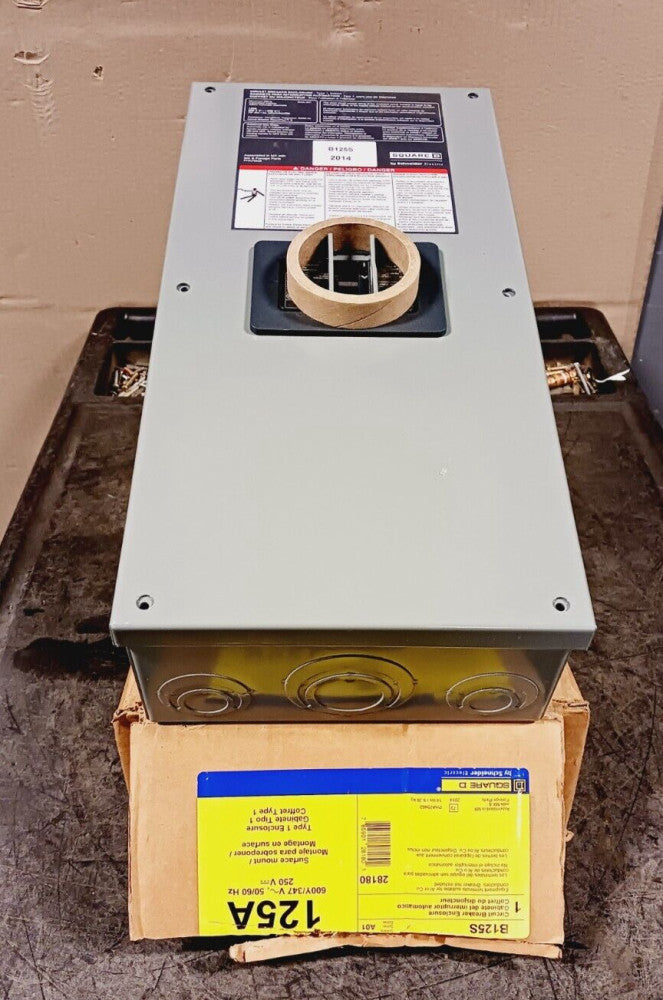 NEW SQUARE D B125S 125 AMP ENCLOSURE 600Y/347 VAC 250 VDC W/ BDL36100SDYP