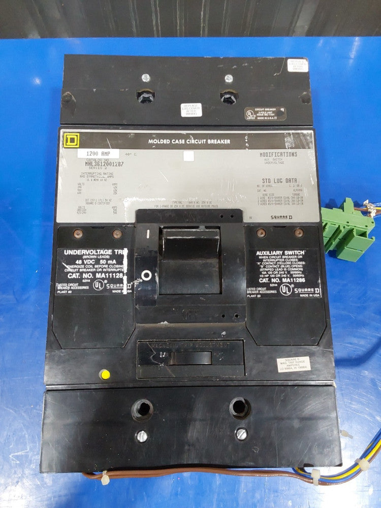 Square D MHL3612001287 Molded Case Circuit Breaker ~1200 Amp