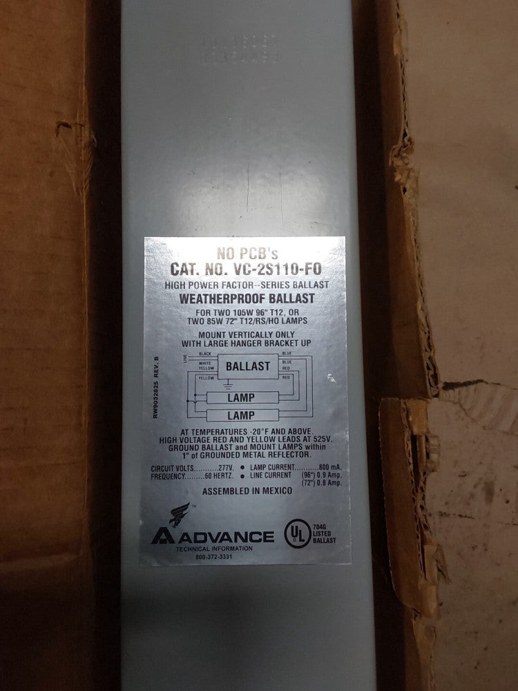 ADVANCE VC2S110FO BALLAST NEW IN BOX