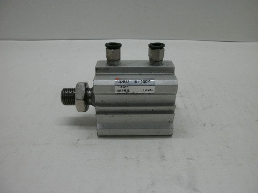 SMC CQ2B32-15+9DCM-XC11 SHORT COMPACT CYLINDER 1-1/4" BORE 7/8" STROKE 1.0 MPa