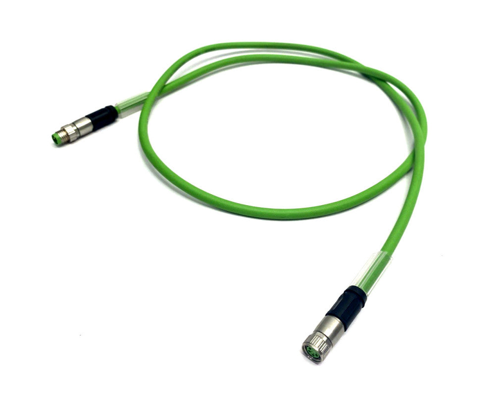 Beckhoff ZK1090-3132-0010 EtherCAT Ethernet Cable M8 4-Pin Male To Female 1m