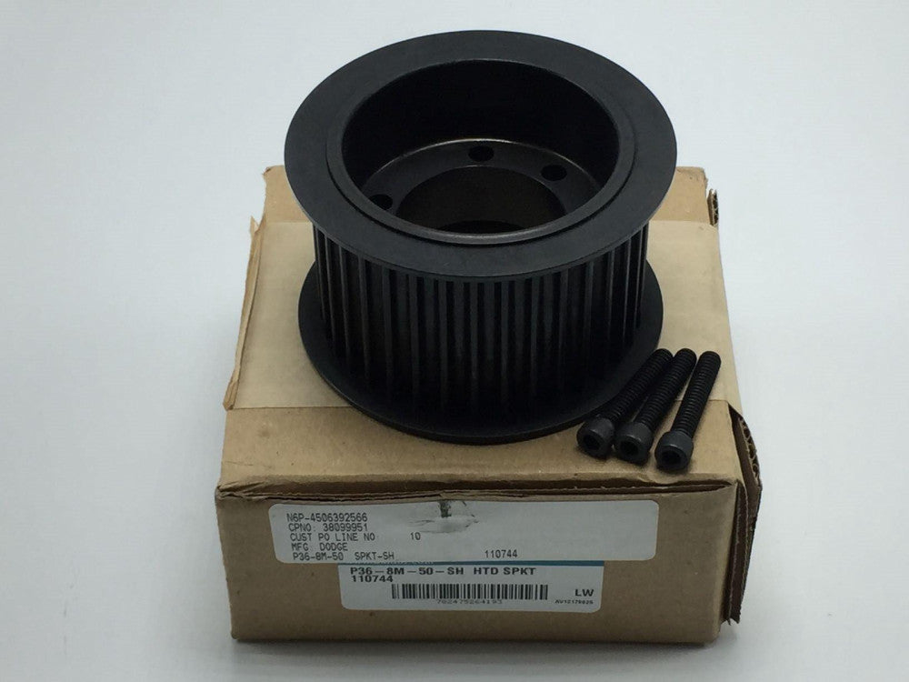 NEW DODGE 110744 P36-8M-50-SH HTD SPROCKET 8MM PITCH, 36 TEETH, 50MM WIDTH