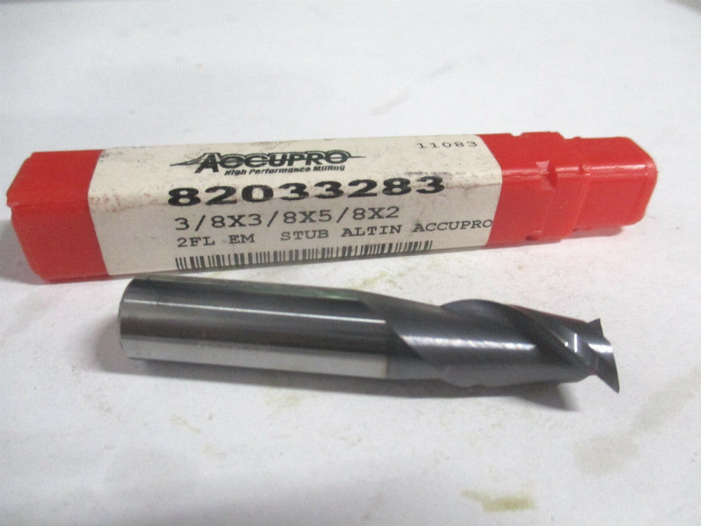 (12181664) 3/8" x 5/8" x 3/8" x 2" OAL Solid Carbide 2 Flute Square End Mill