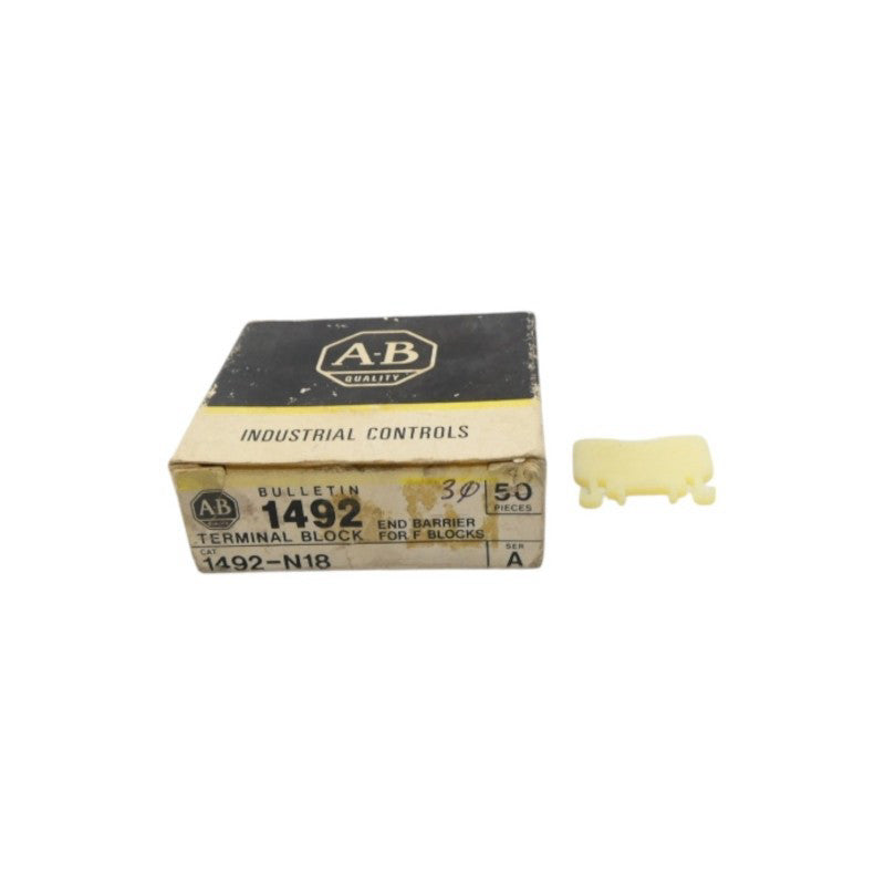 ALLEN BRADLEY 1492-N18 SER. A (PKG OF 30) (BK/YL) NSMP