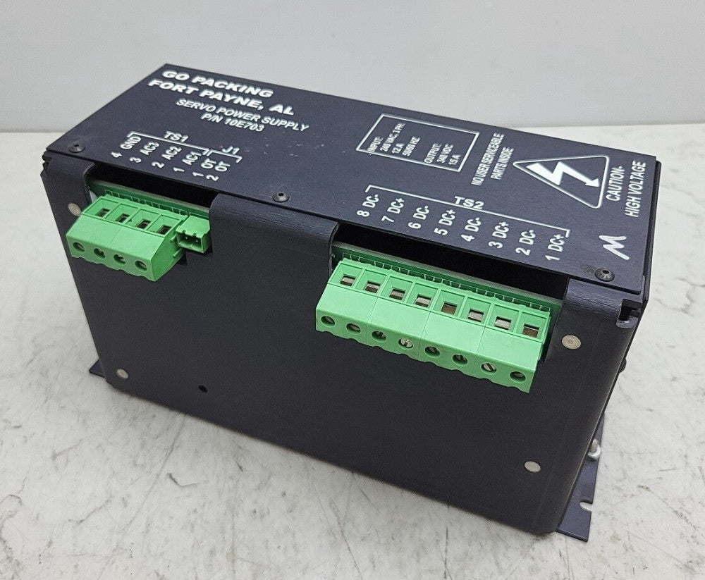 Go Packing 10E703 Servo Power Supply 240 Vac 12A Input 340 Vdc 15A Output