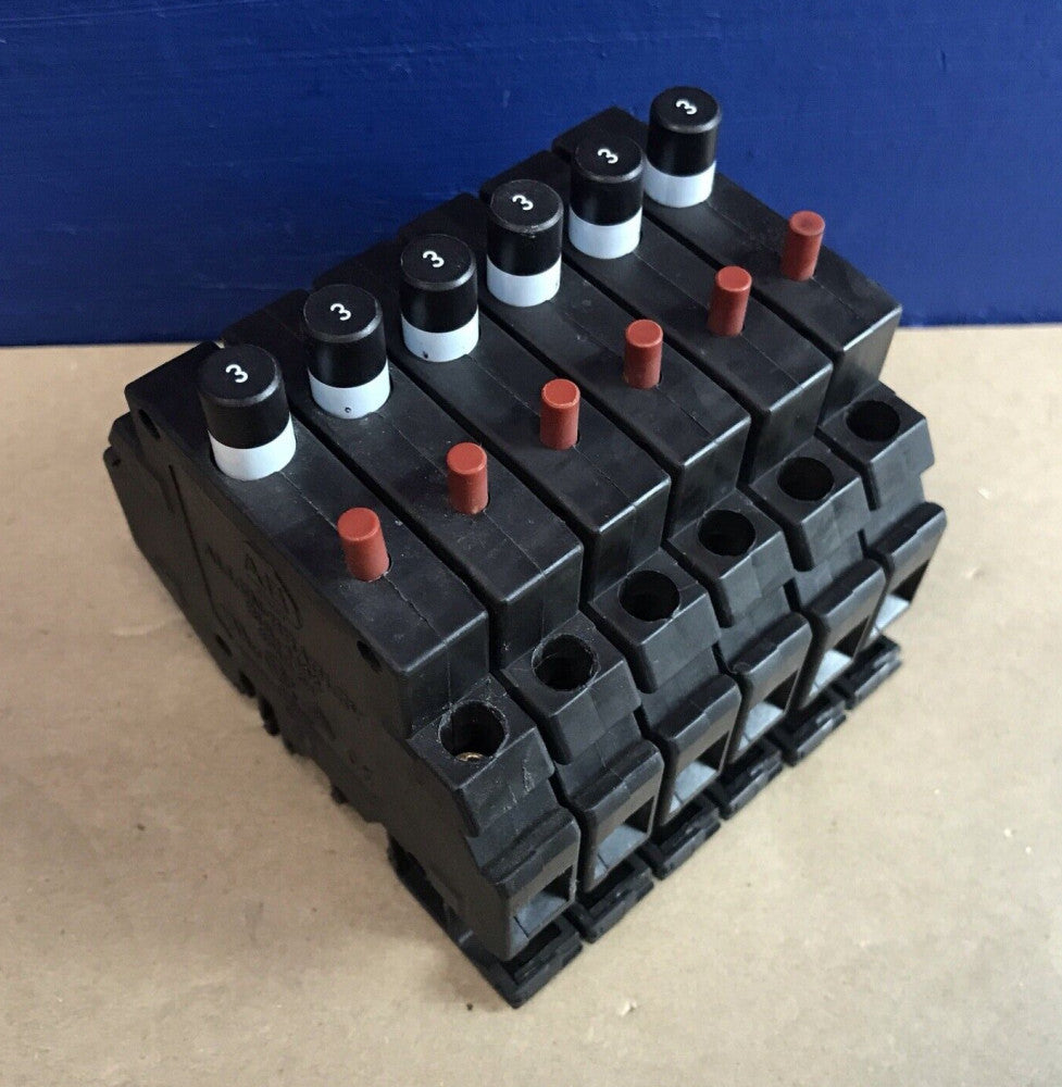 Lot of 6 Allen Bradley 1492-GH030 Circuit Breakers 3A