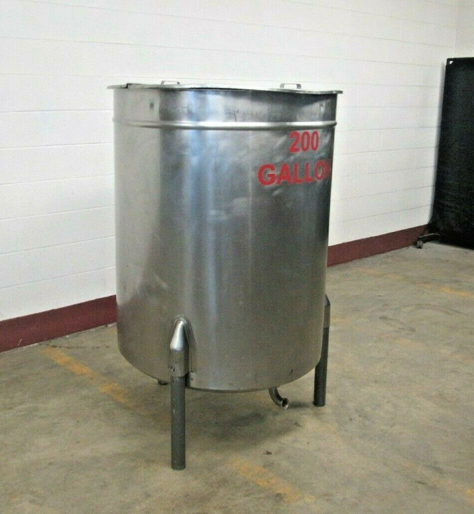 200gal Stainless Steel Single Wall Tank, 37"Dia X 48"Straight Side