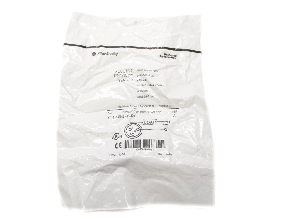 ALLEN BRADLEY 871TM-BH2N12-R3 SER. A 20-250VAC/DC NSMP