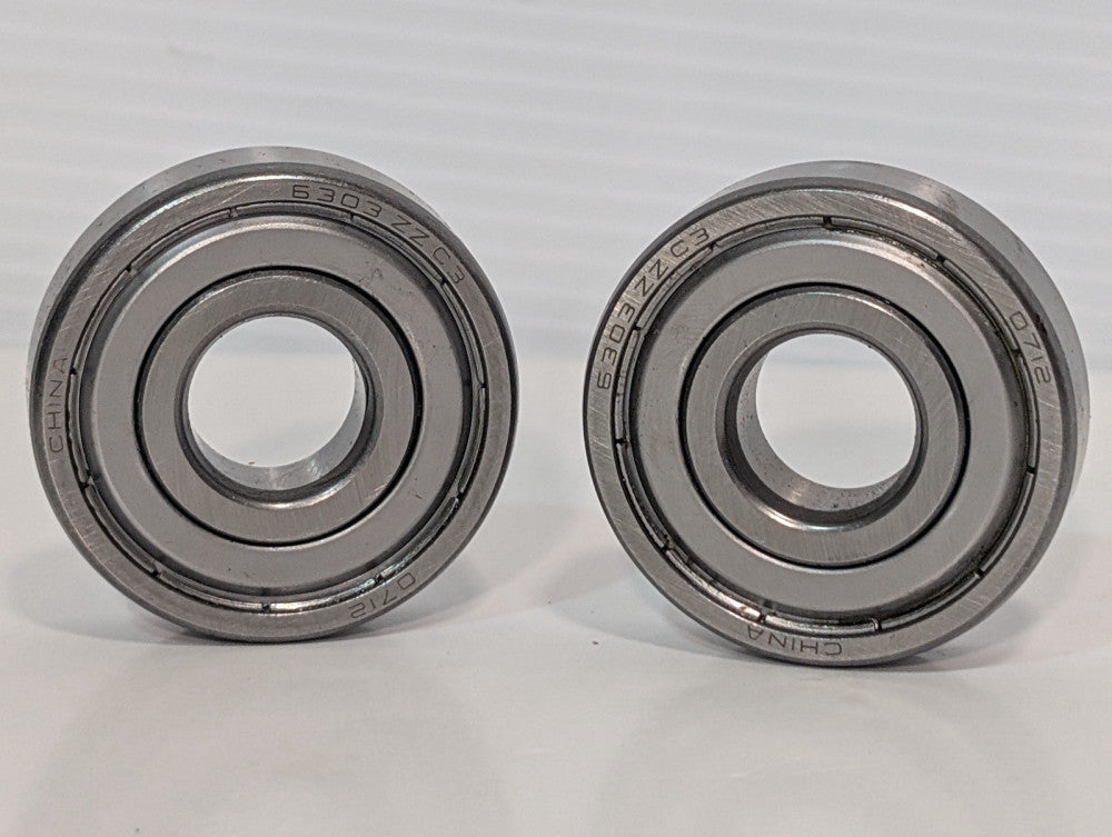 Pair of 6303 ZZC3 0712 Deep Groove Radial Ball Bearings 47mm OD 17mm Bore 14mm W