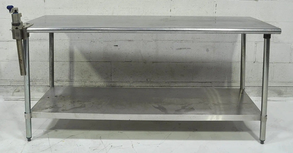 Stainless Steel Work Table with Can Opener 72 x 30 x 35