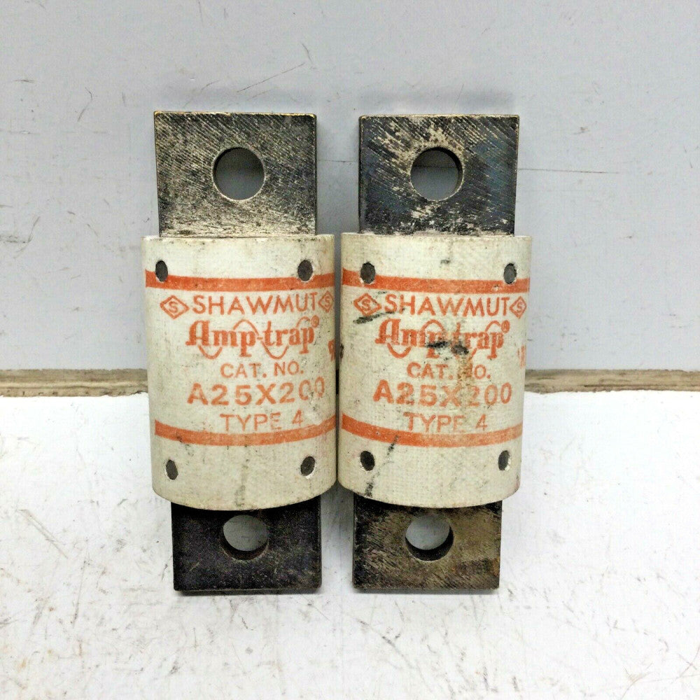 SHAWMUT AMPTRAP A25X200 TYPE 4 FUSE 200 AMP 250V (2 PACK)