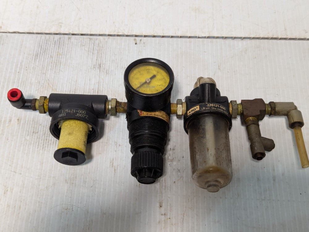 ARO Pneumatic Filter Regulator 125121 & 126121. Fluidline Meter.