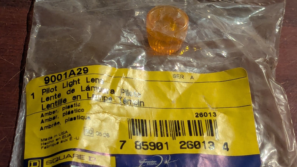 Lot of (19) Square D Amber Pilot Light Lens 9001A29 NIB